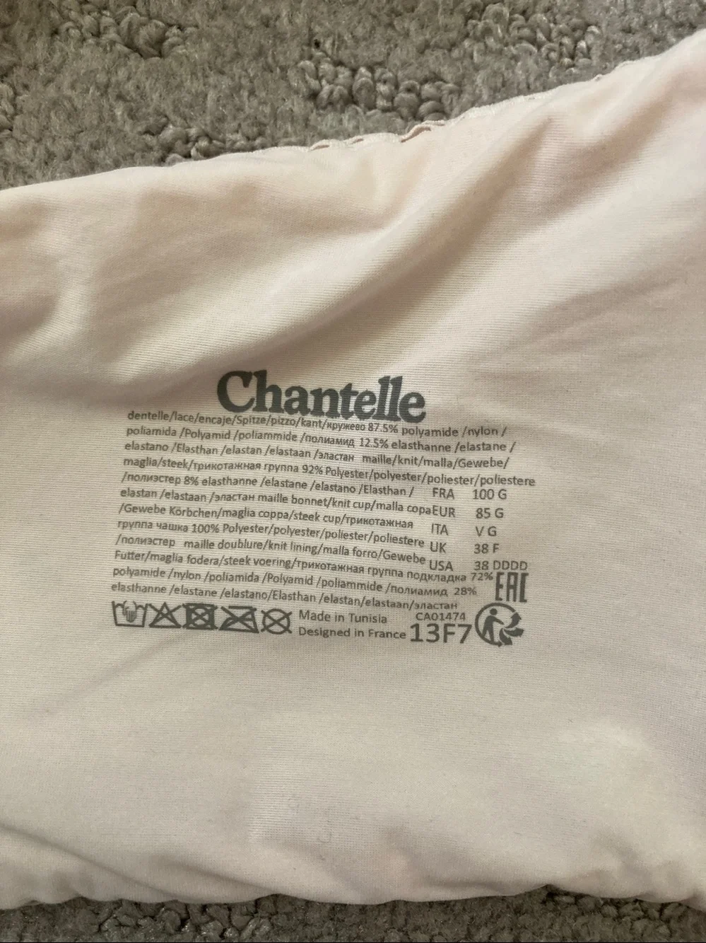 Chantelle Norah Comfort Spacer T-shirt Bra, 38DDDD.
